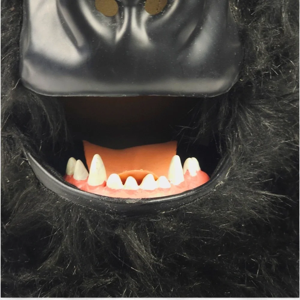 Gorilla Moving Mouth Mask Thumbs Up Halloween Costume Animal Ape Mouth Mover